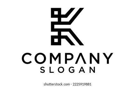 plantilla de logotipo de monograma k abstracto