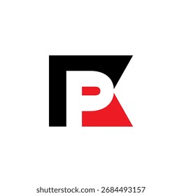 Diseño Abstractas del logotipo de la letra K y P