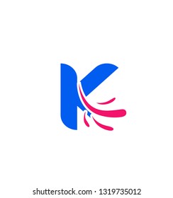 Abstract K round logo design template. Vector creative symbol set
