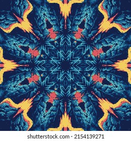 Abstract kaleidoscope background. Beautiful multicolor kaleidoscope texture. Unique kaleidoscope design