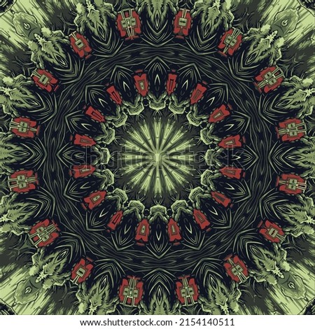 Abstract kaleidoscope background. Beautiful multicolor kaleidoscope texture. Unique and inimitable design. Geometrical symmetrical ornament