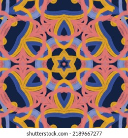 Abstract kaleidoscope background. Beautiful kaleidoscope seamless pattern. Multicolor mosaic texture. Seamless kaleidoscope texture. Unique kaleidoscope design
