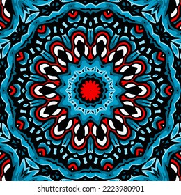 Abstract kaleidoscope background. Beautiful kaleidoscope seamless pattern. Colorful mosaic texture