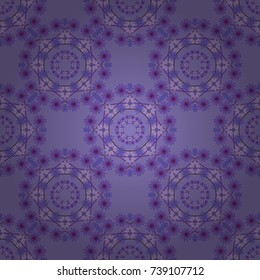 Abstract kaleidoscope background. Beautiful vector kaleidoscope seamless pattern. Unique kaleidoscope design. Multicolor mosaic texture. Seamless texture in purple, neutral and violet colors.