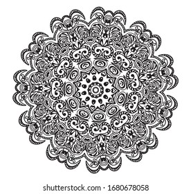 Antecedentes abstractos del caleidoscopio.Diseño único de Mandala. 
