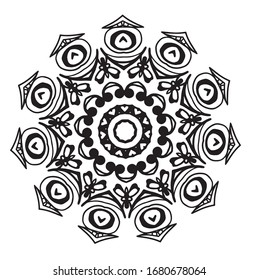 Abstract kaleidoscope background. Unique mandala design. 