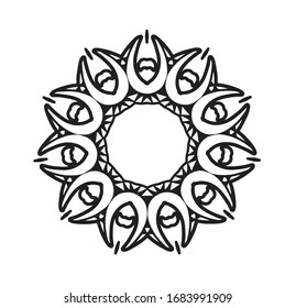 Abstract kaleidoscope background. Unique mandala design. 