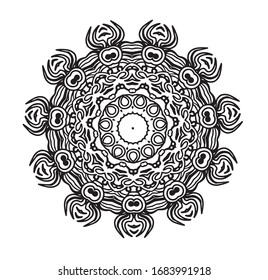 Abstract kaleidoscope background. Unique mandala design. 