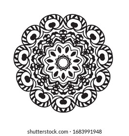 Abstract kaleidoscope background. Unique mandala design. 