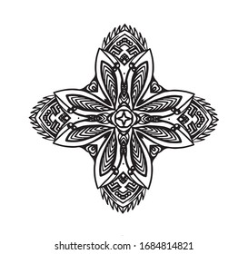 Abstract kaleidoscope background. Unique mandala design