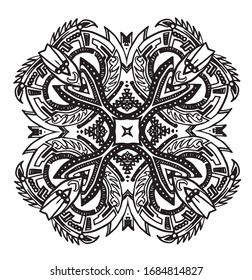 Abstract kaleidoscope background. Unique mandala design