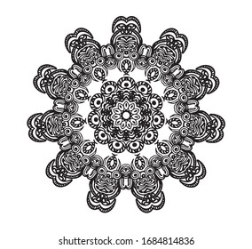 Abstract kaleidoscope background. Unique mandala design