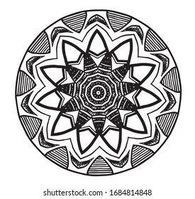 Abstract kaleidoscope background. Unique mandala design