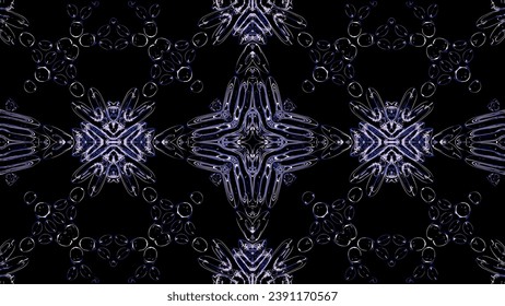 Abstract kaleidoscope with geometric pattern. Kaleidoscopic background design. Hypnotic background. Colorful abstract kaleidoscope animation with sparkling patterns. Jewelry background. 3d. Vector svg