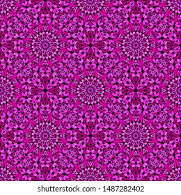 Abstract kaleidoscope pattern background art - deep pink vector graphic design
