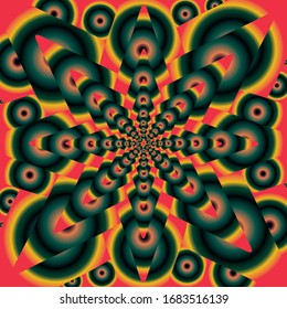 Patrón de caleidoscopio abstracto. Ideal para la tarjeta de portada.