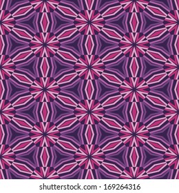 Abstraktes Kaleidoskop nahtloses Muster. Vektorgrafik.
