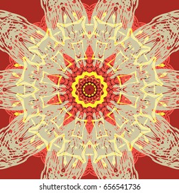 Abstract kaleidoscope. Symmetrical colorful kaleidoscopic pattern for design and background