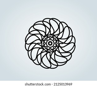 abstract kaleidoscopic image for illustration and technical drawing