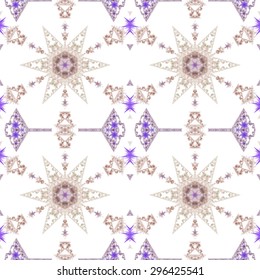 Abstract kaleidoscopic pattern. Seamless tiles with symmetrical pattern. Colorful background template for different design uses.