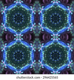 Abstract kaleidoscopic pattern. Seamless tiles with symmetrical pattern. Colorful background template for different design uses.