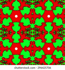 Abstract kaleidoscopic pattern. Seamless tiles with symmetrical pattern. Colorful background template for different design uses.