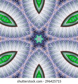 Abstract kaleidoscopic pattern. Seamless tiles with symmetrical pattern. Colorful background template for different design uses.