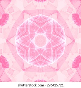 Abstract kaleidoscopic pattern. Seamless tiles with symmetrical pattern. Colorful background template for different design uses.