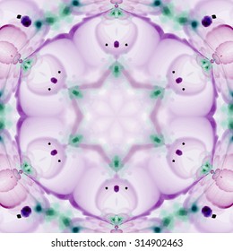 Abstract kaleidoscopic pattern. Seamless tiles with symmetrical pattern. Colorful background template for different design uses.