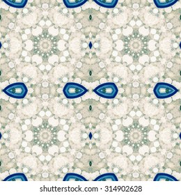 Abstract kaleidoscopic pattern. Seamless tiles with symmetrical pattern. Colorful background template for different design uses.