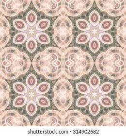 Abstract kaleidoscopic pattern. Seamless tiles with symmetrical pattern. Colorful background template for different design uses.
