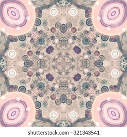 Abstract kaleidoscopic pattern. Seamless tiles with symmetrical pattern. Colorful background template for different design uses.