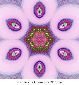 Abstract kaleidoscopic pattern. Seamless tiles with symmetrical pattern. Colorful background template for different design uses.