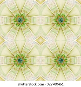 Abstract kaleidoscopic pattern. Seamless tiles with symmetrical pattern. Colorful background template for different design uses.