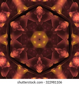 Abstract kaleidoscopic pattern. Seamless tiles with symmetrical pattern. Colorful background template for different design uses.