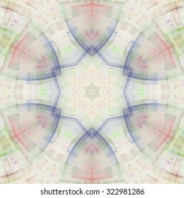 Abstract kaleidoscopic pattern. Seamless tiles with symmetrical pattern. Colorful background template for different design uses.