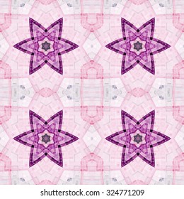 Abstract kaleidoscopic pattern. Seamless tiles with symmetrical pattern. Colorful background template for different design uses.