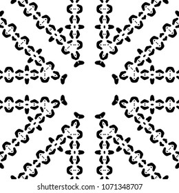 Abstract kaleidoscopic seamless pattern.