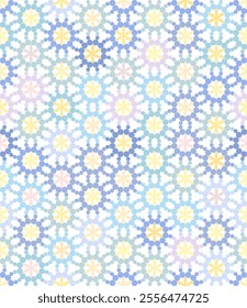 Abstract kaleidoscopic seamless pattern  - hand drawn vector illustration.