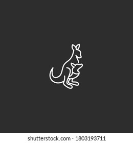 abstract kangaroo logo. kangaroo icon