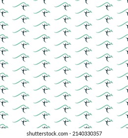 Abstract kangaroo pattern design and colorful art