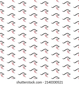Abstract kangaroo pattern design and colorful art
