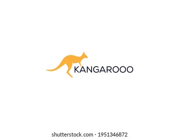 Abstract kangaroo vector icon logo design