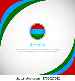 Abstract Karelia country flag background. Modern happy national day of Karelia vector illustration.