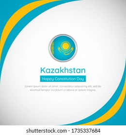 Abstract Kazakhstan country flag background. Creative happy constitution day of Kazakhstan vector illustration.