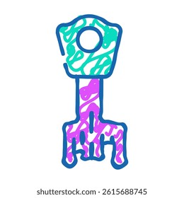 abstract key doodle icon sketch vector. abstract key sign. isolated symbol illustration