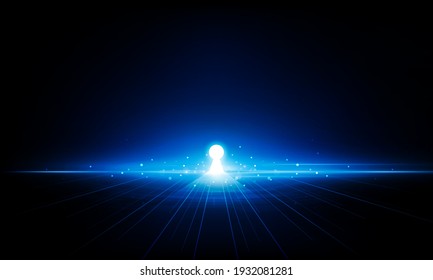 Abstract Key Door open Light out technology background Hitech communication concept innovation background,  vector design
