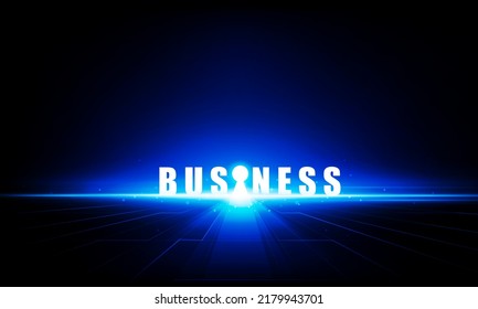 Abstract Key Door open Light out business background Hitech communication concept innovation background, vector design