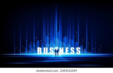 Abstract Key Door open Light out business  city open Light technology background Hitech communication concept innovation background vector design. 