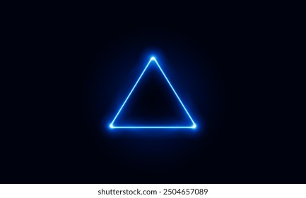 Abstract Key Door open Light out technology and with neon triangles. Hitech communication concept innovation background,  vector design